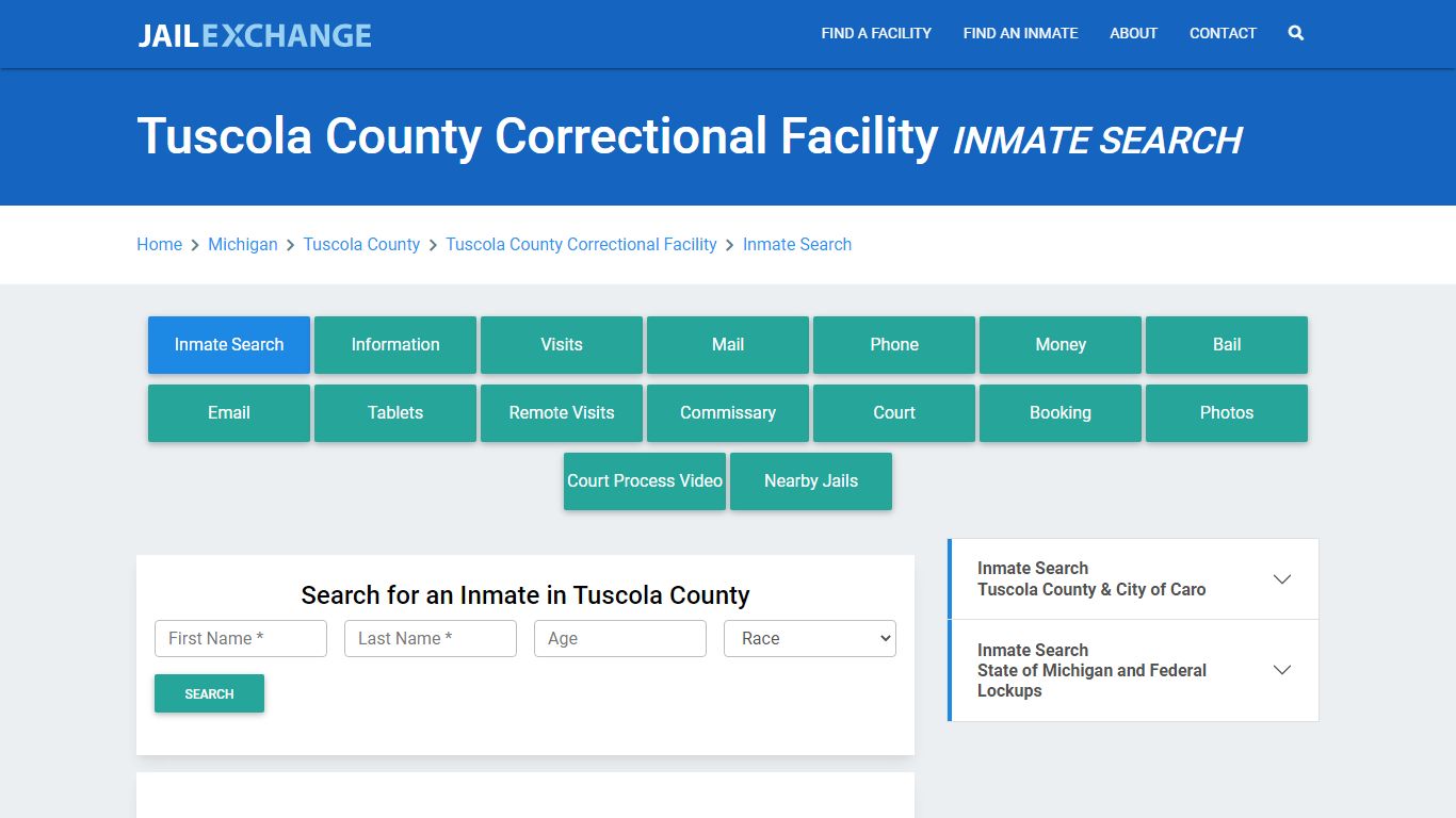 Tuscola County Correctional Facility Inmate Search - Jail Exchange