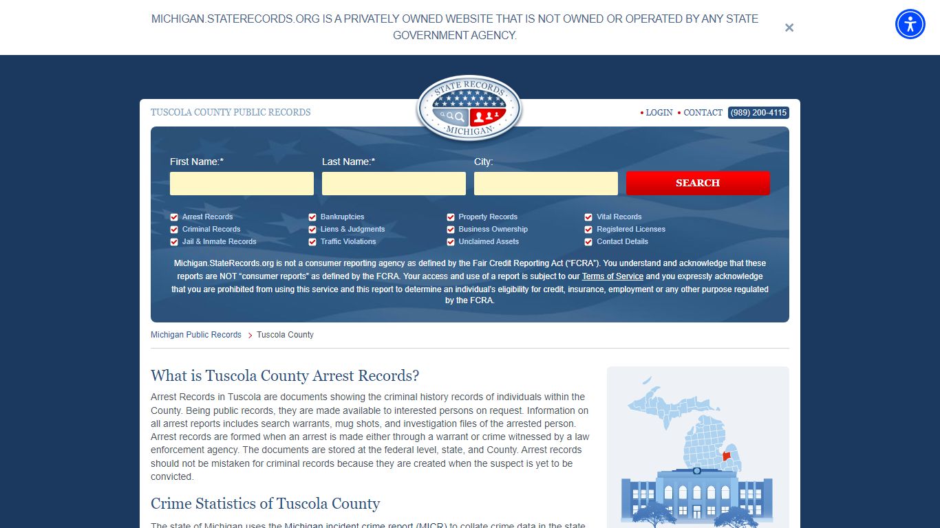 Tuscola County Arrest, Court, and Public Records | StateRecords.org